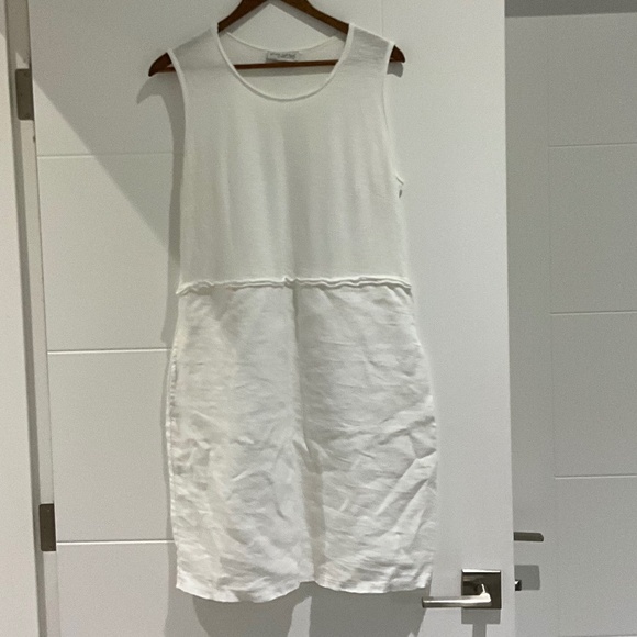 Cotton/linen casual sleeveless dress - size large - Picture 1 of 4